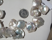 Grand White Top Drill Keshi Pearls, 18-20mm, 1 Piece