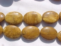 Golden Jade Ovals, 30x22mm, each