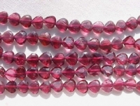 Red Garnet Hearts, 4-5mm