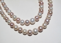 Graduated White/Lilac Mix, 5-10mm Round