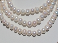 Marshmallow White Pearls, 9-10mm potato