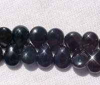Black Spinel Polished Briolettes, 9x6mm