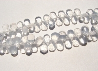 Milky Quartz Briolettes, 10x7mm