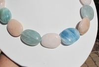 Multi Color Beryl Oval Pebbles, 22x30mm