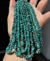 Tumbled Chips, Kingman Blue Turquoise, 4-6mm