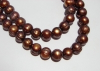 Coppered Sable Pearls, 10-11mm potato