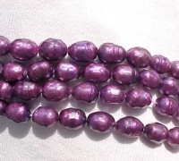 Purple Wine Faceted Pearls, 5.5-6mm rice