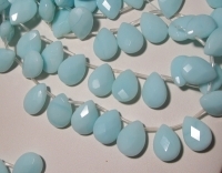 Blue Sky Quartz Briolette, 13x18mm, each