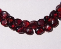 Red Garnet Polished Briolettes, 6-7mm