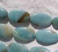 Natural Amazonite Ovals, 20x34mm