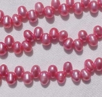 Flamingo Pink Dancing Pearls, 4-4.5mm