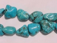 Howlite Blue Turquoise Nuggets, 16x12mm
