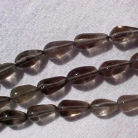 Smoky Quartz Longdrill Teardrops, 10x6mm