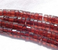 Red Garnet Faceted Heshi, 4-4.5mm