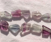 Rainbow Fluorite Faceted Nuggets, 10-12mm