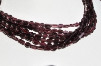 Red Garnet Faceted Taper Ovals, 6x4mm