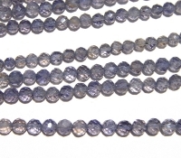 Iolite Faceted Rounds, 4-5mm