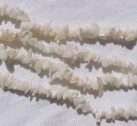 Tiny White Coral Chips, 4-5mm
