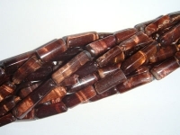 Red Tigerseye Tubes, 14x4mm