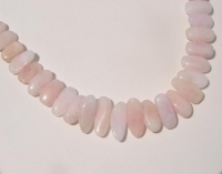 Pink Beryl Morganite Flat Thin Pebbles, Graduated