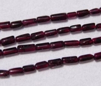 Red Garnet Tubes, 8mm x 4mm