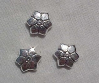 Stamped Flower Bead, 10mm