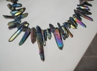 Titanium Rainbow Spike Quartz, 35 pieces