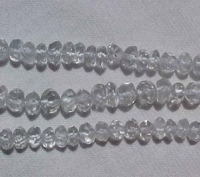 Clear Quartz Faceted Rondel, 4.5-5mm