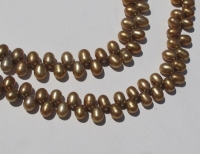 Burnish Copper Top Drill Dancing Pearls, 5-5.5mm