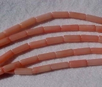 Salmon Coral Tubes, 7x3mm