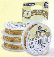 Beadalon Goldcolor .018 7-strand Wire, 30'