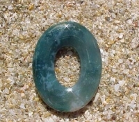 Moss Green Agate Oval Donut, 50mm 