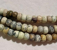Yellow Turquoise Rondels, 8mm