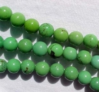 Round Turquoise, Natural Green, 8mm
