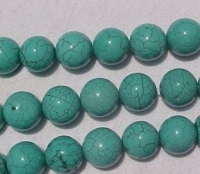 Round Magnesite Turquoise, Robin Egg Blue, 12mm