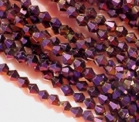 Chinese Crystal, Coppered Purple 4mm Bicone