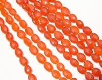 Carnelian Faceted Ovals, 7x5mm
