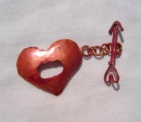 Copper Heart & Arrow Toggle