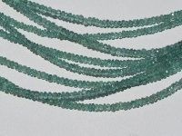 Natural Emerald Faceted Rondels, 2.5-3mm
