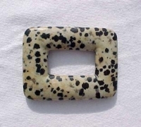 Dalmation Jasper Rectangle Donut, 50x38mm