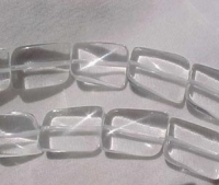 Clear Quartz Twisted Pillows, 18x13mm