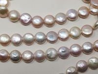 Superb Pink Glow Coin Pearls, 12-12.5mm