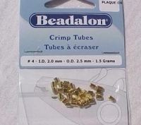 Crimp Tube 2.0mm Goldplate, #3