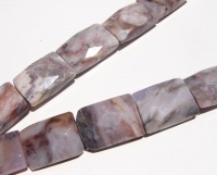 Sage Amethyst Faceted Rectangles, 24x17mm