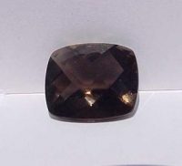Smoky Quartz Cushion Cut Checker Top, 12x10mm