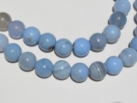 Frosty Blue Lace Agate Rounds, 8mm