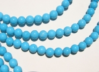 Round Magnesite Turquoise Bright Blue, 8mm