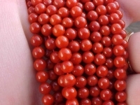 Red Coral Rounds, 3mm