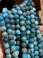 Blue Apatite Polished Rounds, 10mm