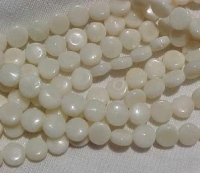 White Coral Coins, 4mm